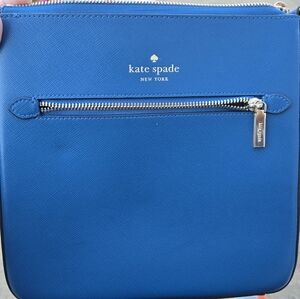 Kate Spade Sadie North South Crossbody Sapphire Blue Leather K7379